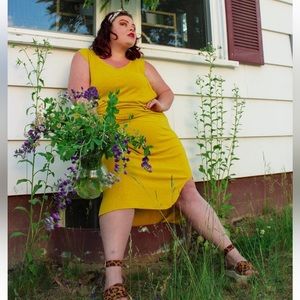 Aerie Like New Scoop Casual Lime Linen Blend Coverup Dress XXL